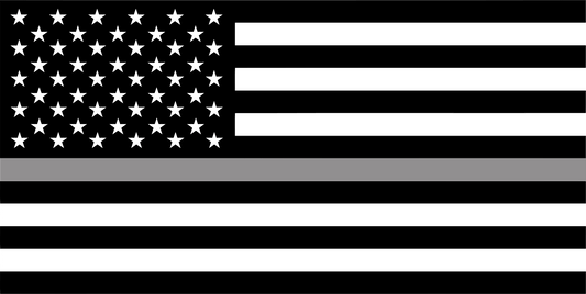 Flag Decal - 5" x 3" - Grey - Corrections