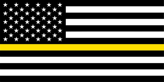 Flag Decal - 5" x 3" - Yellow - Dispatch & Security