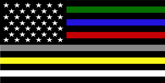 Flag Decal - 5" x 3" - Multi Colored Stripes